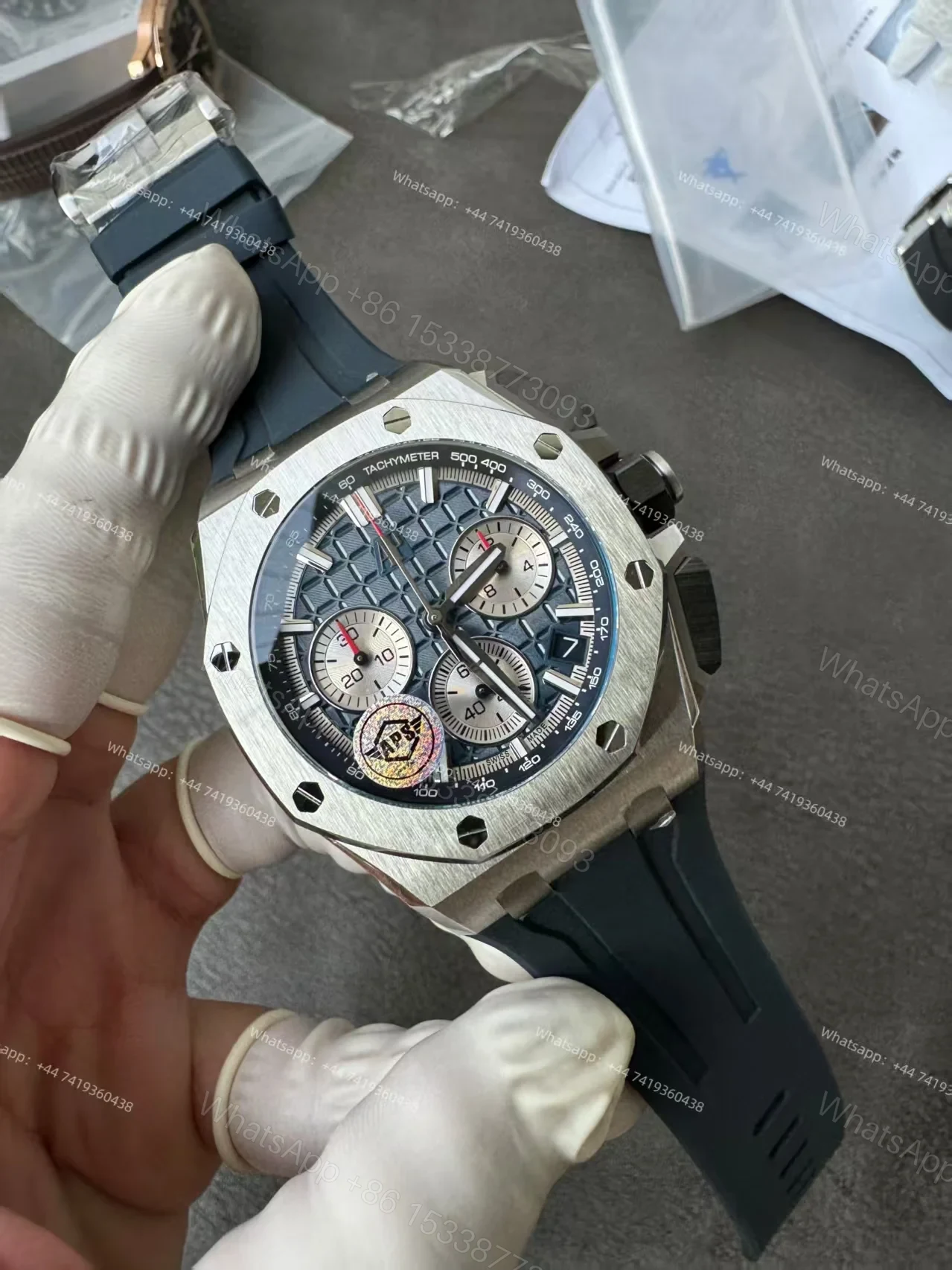View 8 of Audemars Piguet Super Clone Royal Oak Offshore Blue Dial 26420 Chronograph 43mm