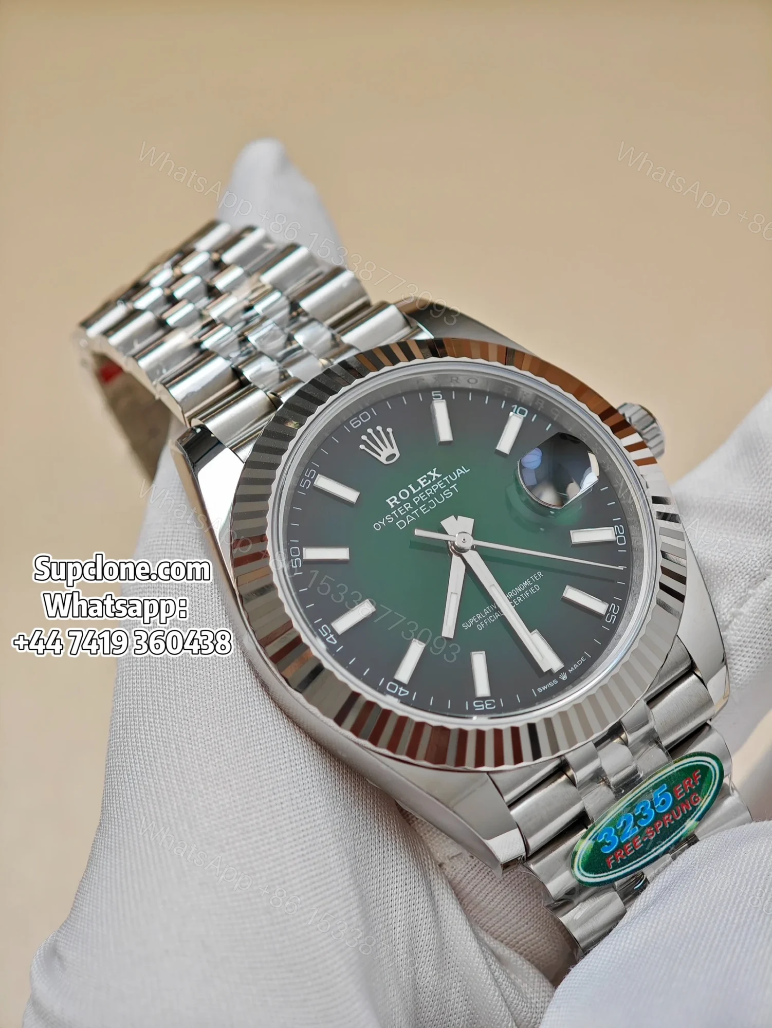 View 6 of Rolex Super Clone Watches 1:1 DateJust 41 m126334 Smoked Green