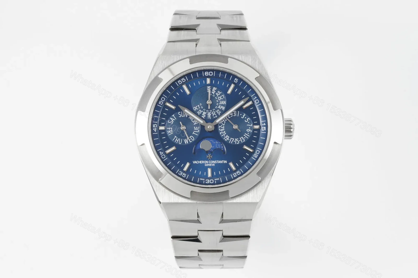 GS Factory Vacheron Constantin Overseas Perpetual Calendar 4300V Series Watch – Blue Dial, Stainless Steel Case and Bracelet, Automatic Movement with Moon Phase — view 1