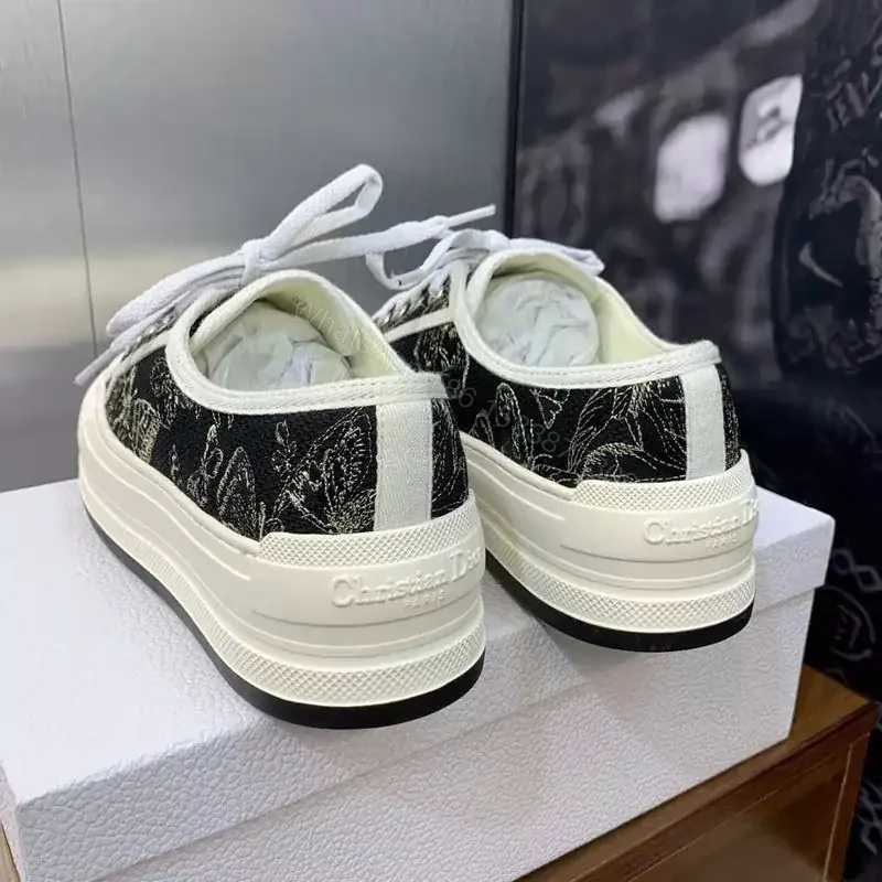 View 3 of WALK’N’DIOR PLATFORM SNEAKERS UNISEX TOILE DE JOUY MEXICO EMBROIDERED BLACK – CD182