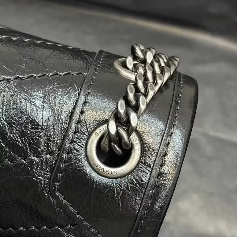 View 3 of Chic Quilted Leather Crossbody Bag with YSL Hardware