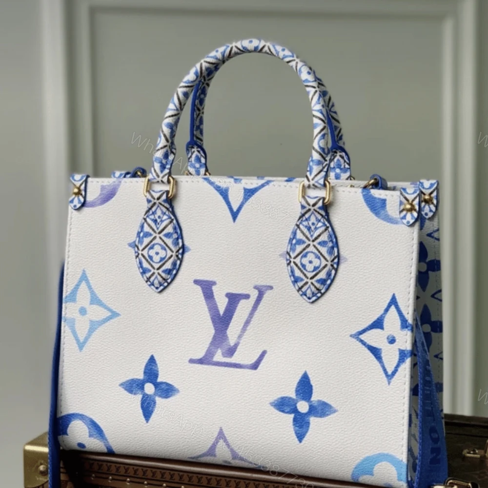 View 2 of Louis Vuitton Onthego PM Bag Blue 25Cm
