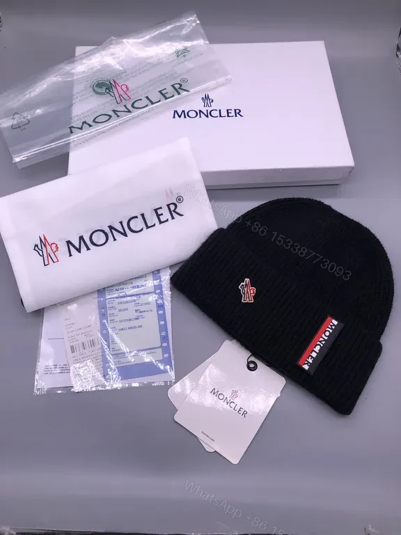 View 4 of Cocoa Moncler Knit Beanie â€“ Luxe Everyday Warmth