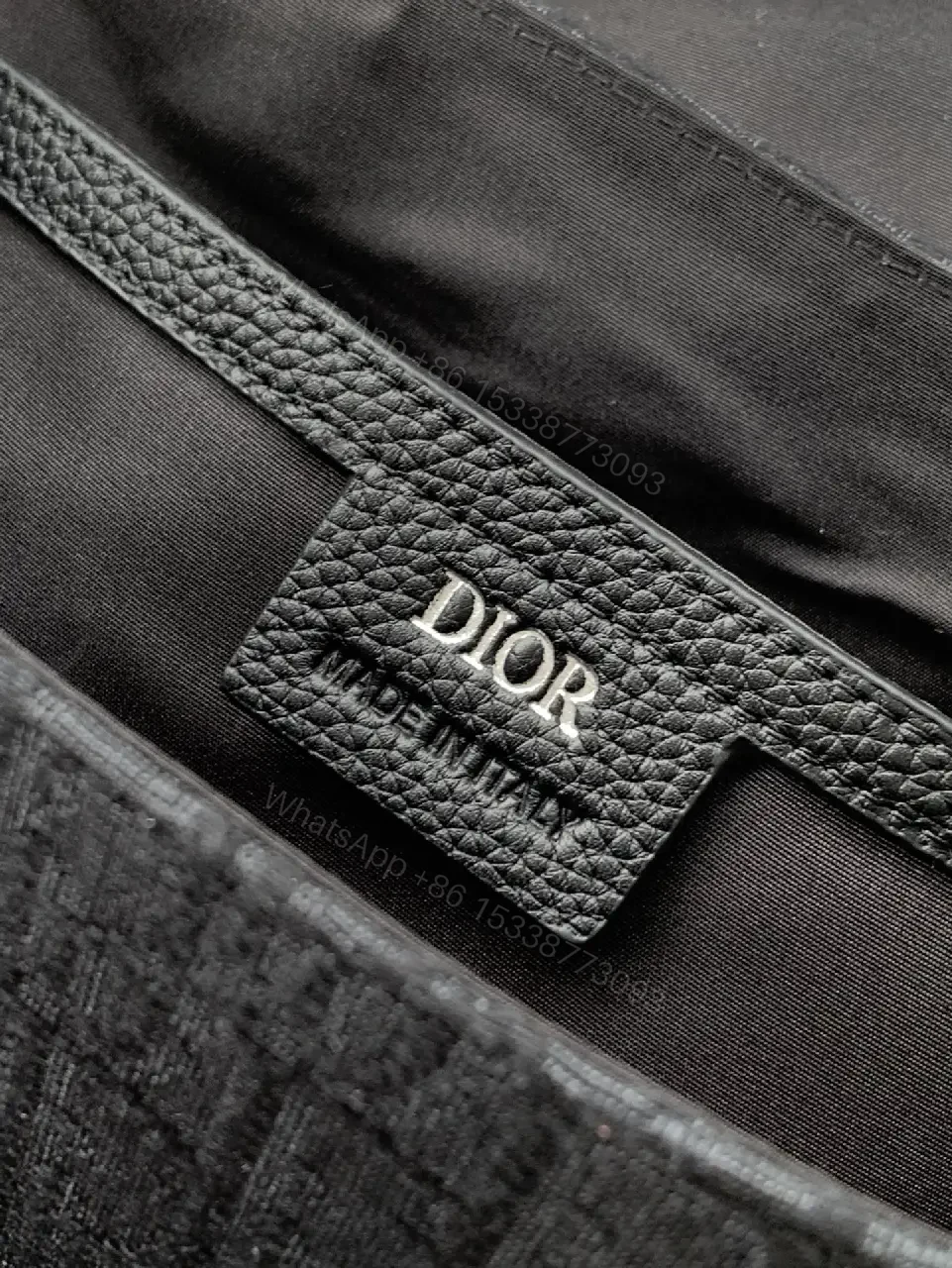 View 8 of Dark Monochrome Compact Messenger with Signature Detailing