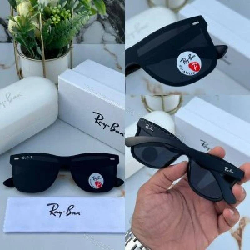 View 3 of First Copy Rayban Blaze Full Black Sunglasses