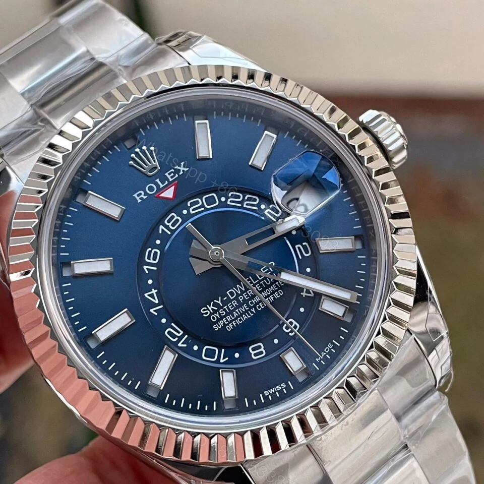 Noob FACTORY 1:1 Rolex Sky-Dweller 326934 SS Best Edition Blue Dial A23J — view 2