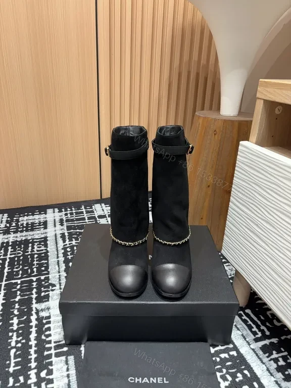 Chanel-Inspired Black Ankle Boots: Sculpted Comfort & Style — view 1