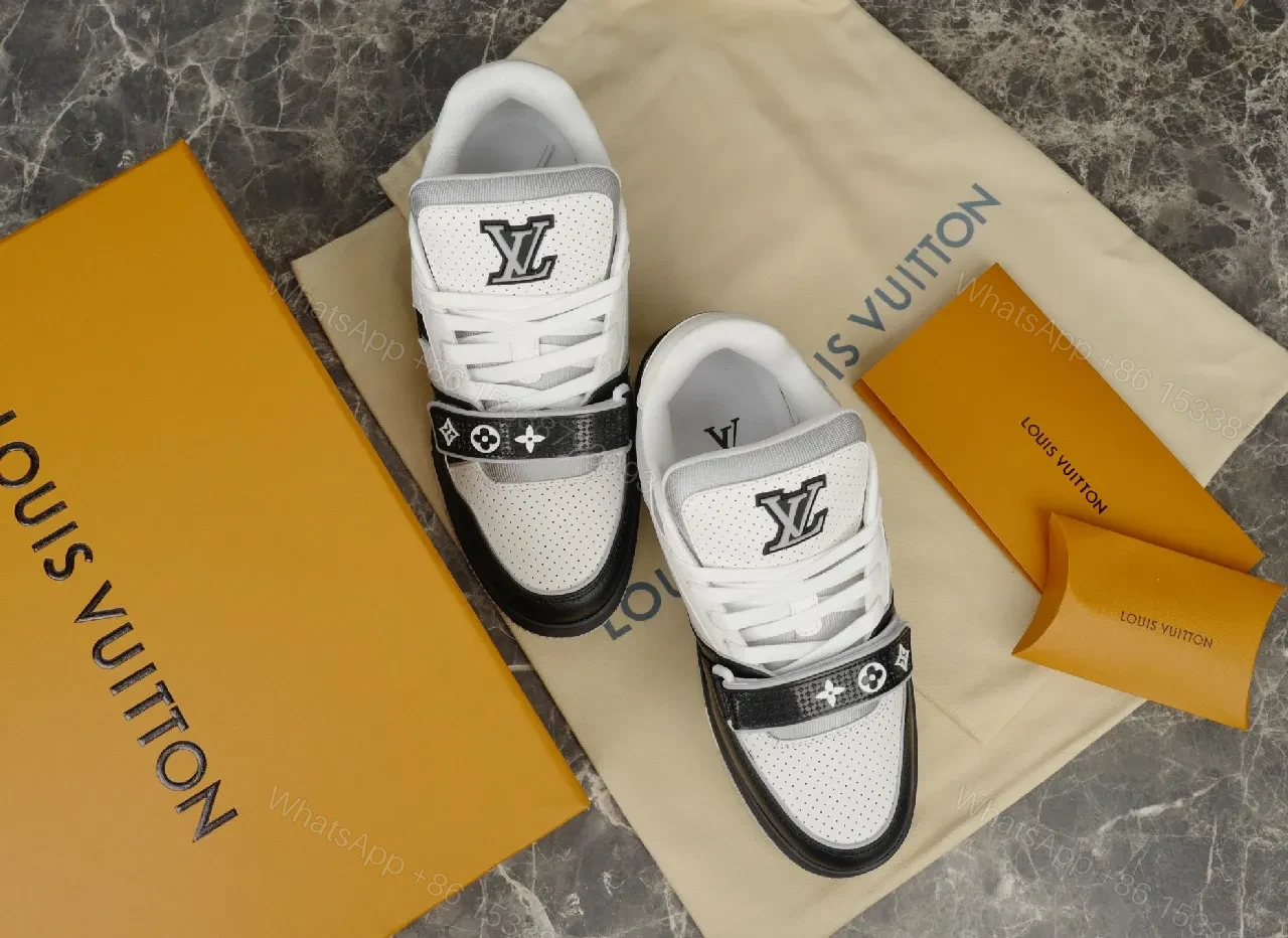 View 7 of Chunky White & Black Leather High-Tops — Luxury Comfort Sneakers