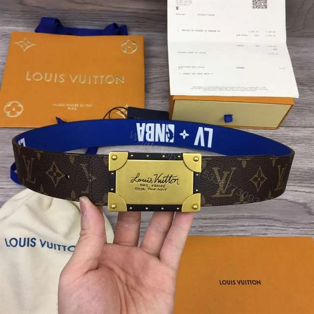 View 2 of LOUIS VUITTON X NBA 3 STEPS 40MM REVERSIBLE MONOGRAM CANVAS BELT – B101