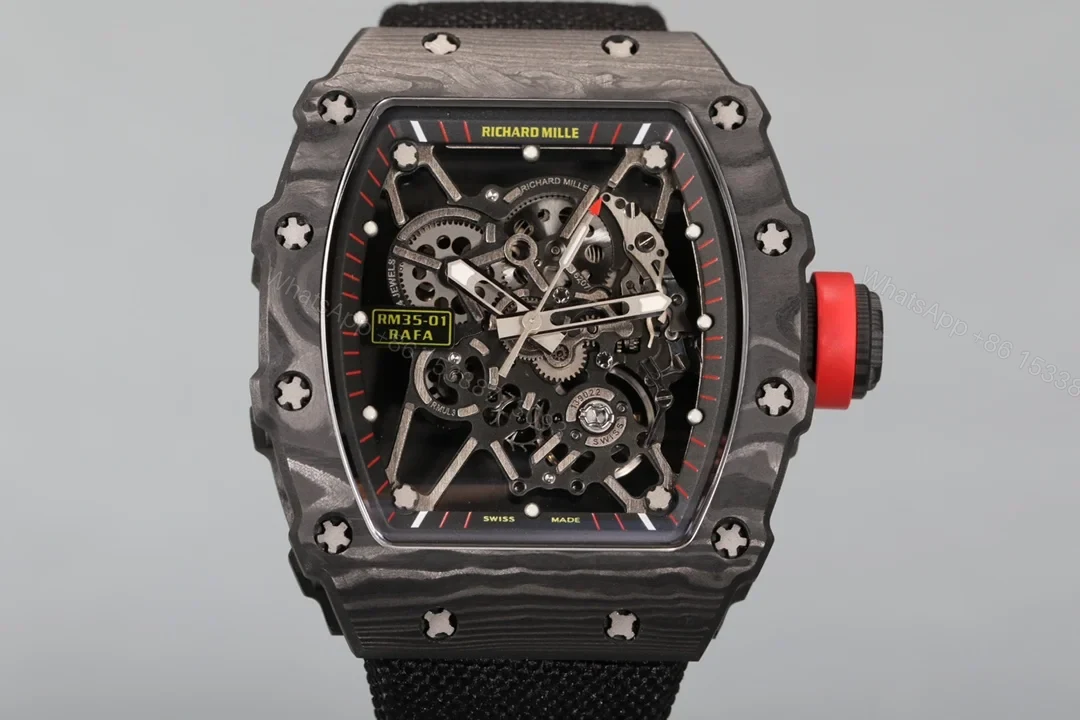 View 2 of Richard Mille RM35-01 NTPT Carbon Fiber RMUL3 White Gemstone Suspension Watch