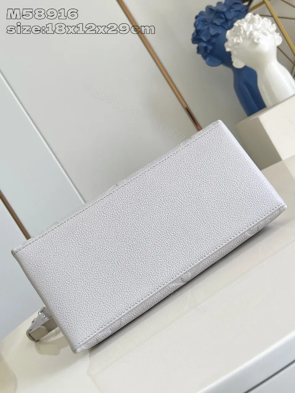 View 5 of Structured Pebble Satchel: Monogram Texture, Versatile Carry
