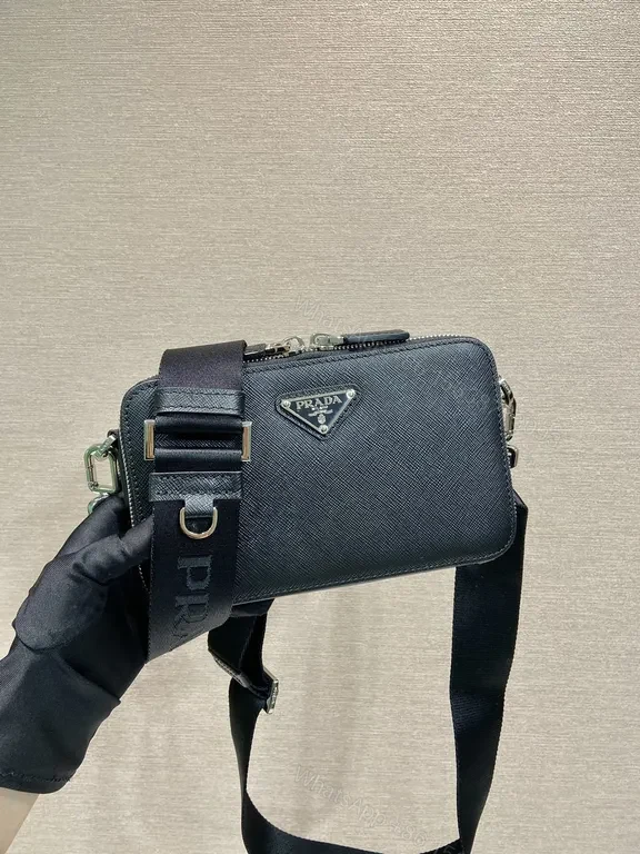 View 3 of Prada Saffiano Mini Crossbody: City-Chic, Quiet Luxury