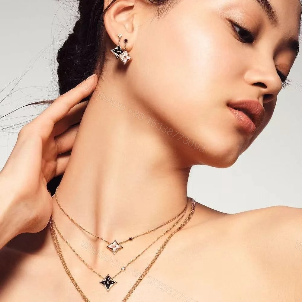 View 5 of LOUIS VUITTON COLOR BLOSSOM BB STAR NECKLACE RED GOLD