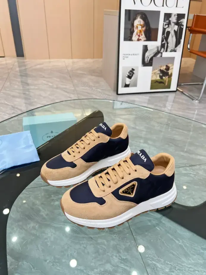 View 2 of PRAX 01 DELAVÉ SUEDE AND RE-NYLON SNEAKERS – PRD048