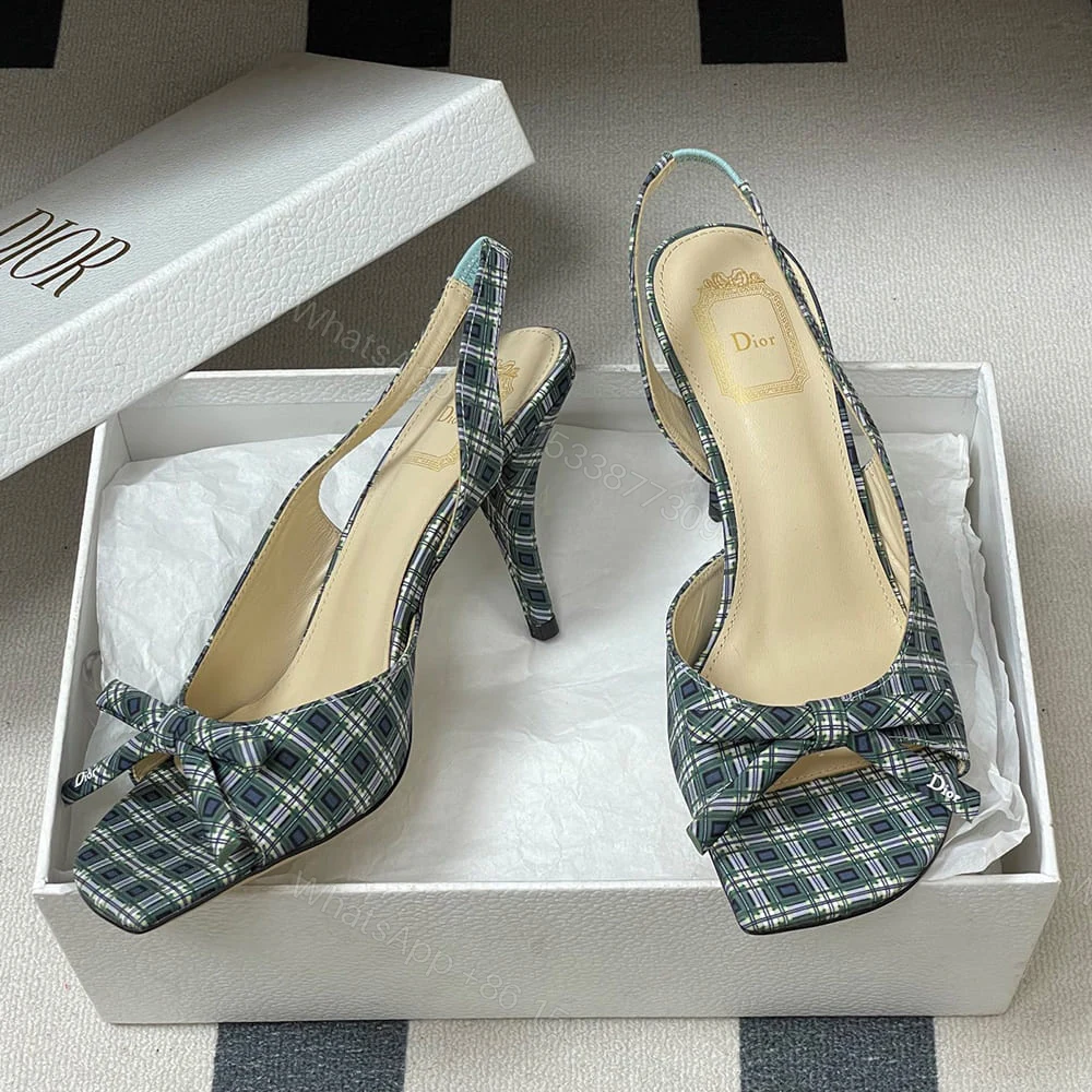 View 5 of Dior Bow Heeled Slingback Sandal