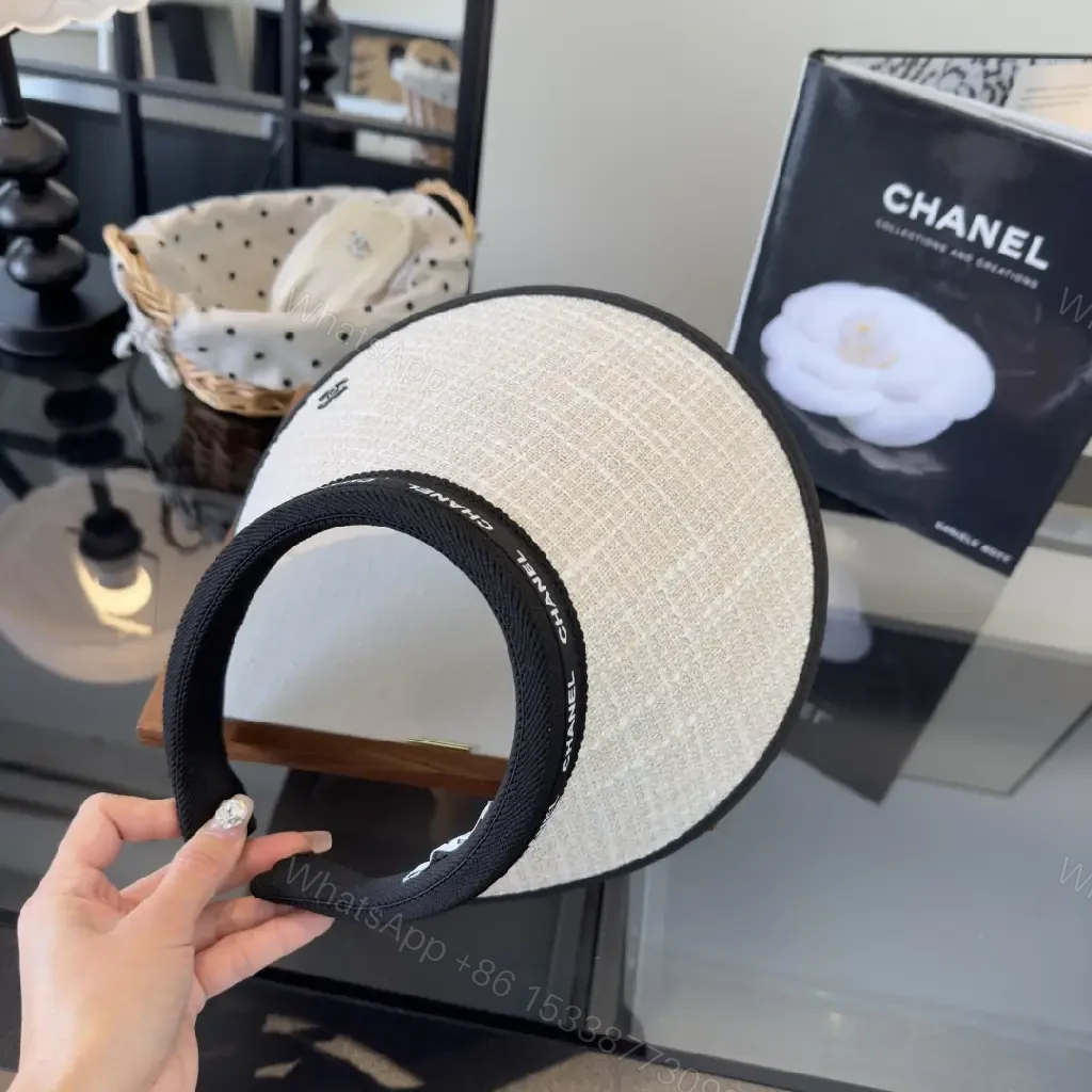 View 2 of Linen-Blend Visor Hat: Luxe Texture, Logo Detailing