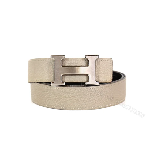 View 6 of HERMES BELT TOGO SWIFT SILVER BUCKLE GREY 2.4CM
