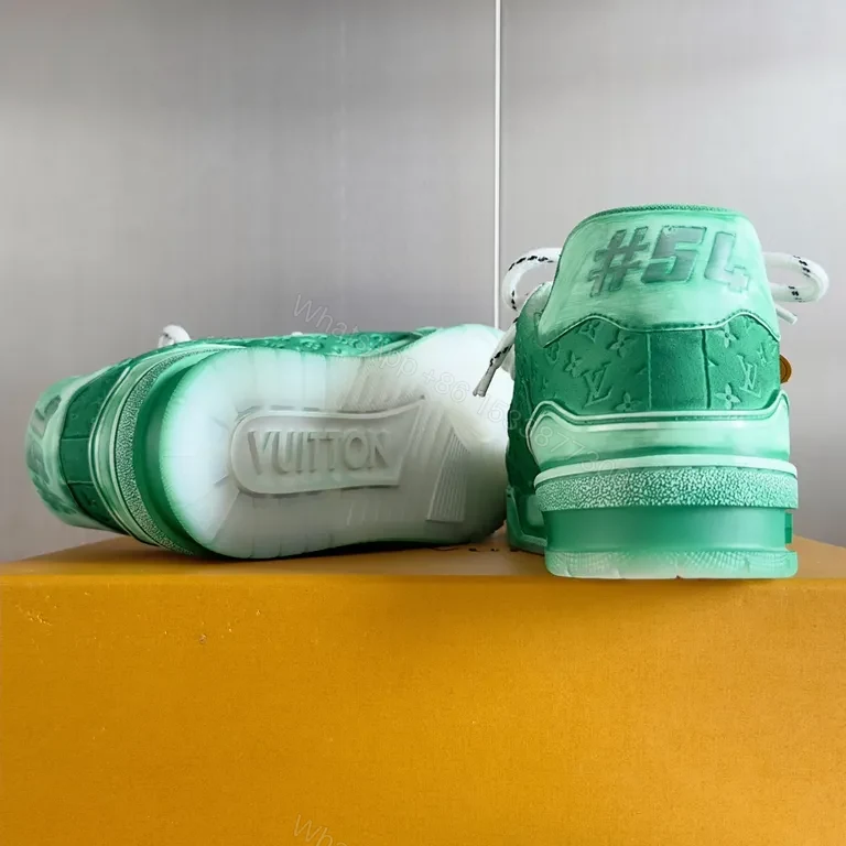 View 5 of Emerald LV Signature Sneakers: High-Top Luxury Comfort