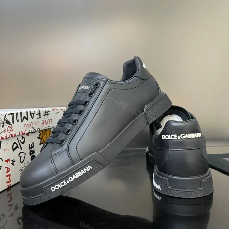 View 5 of All-Black Leather High-Tops: Subtle Luxury Everyday Sneakers