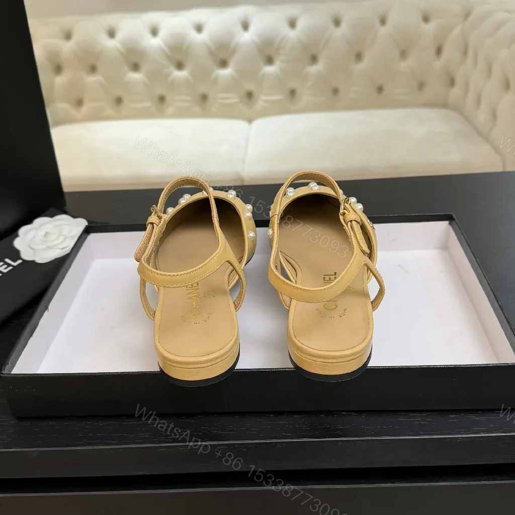 View 5 of Two-Tone Pearl Slingbacks: Knit-Style Heels, Comfort All Day