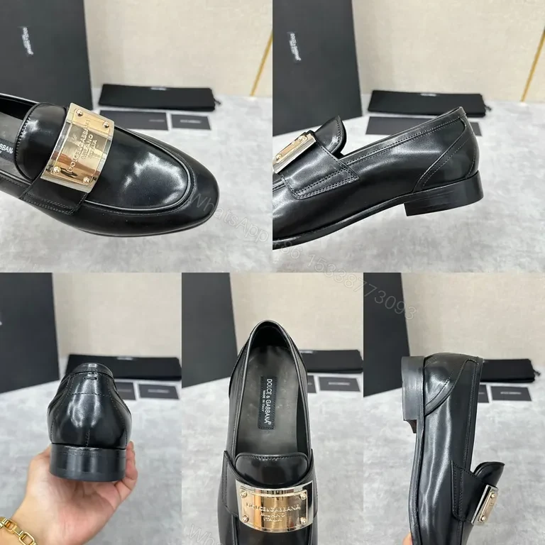 View 4 of Lux Leather Drivers with Gold Bar â€“ Signature Comfort Shoes