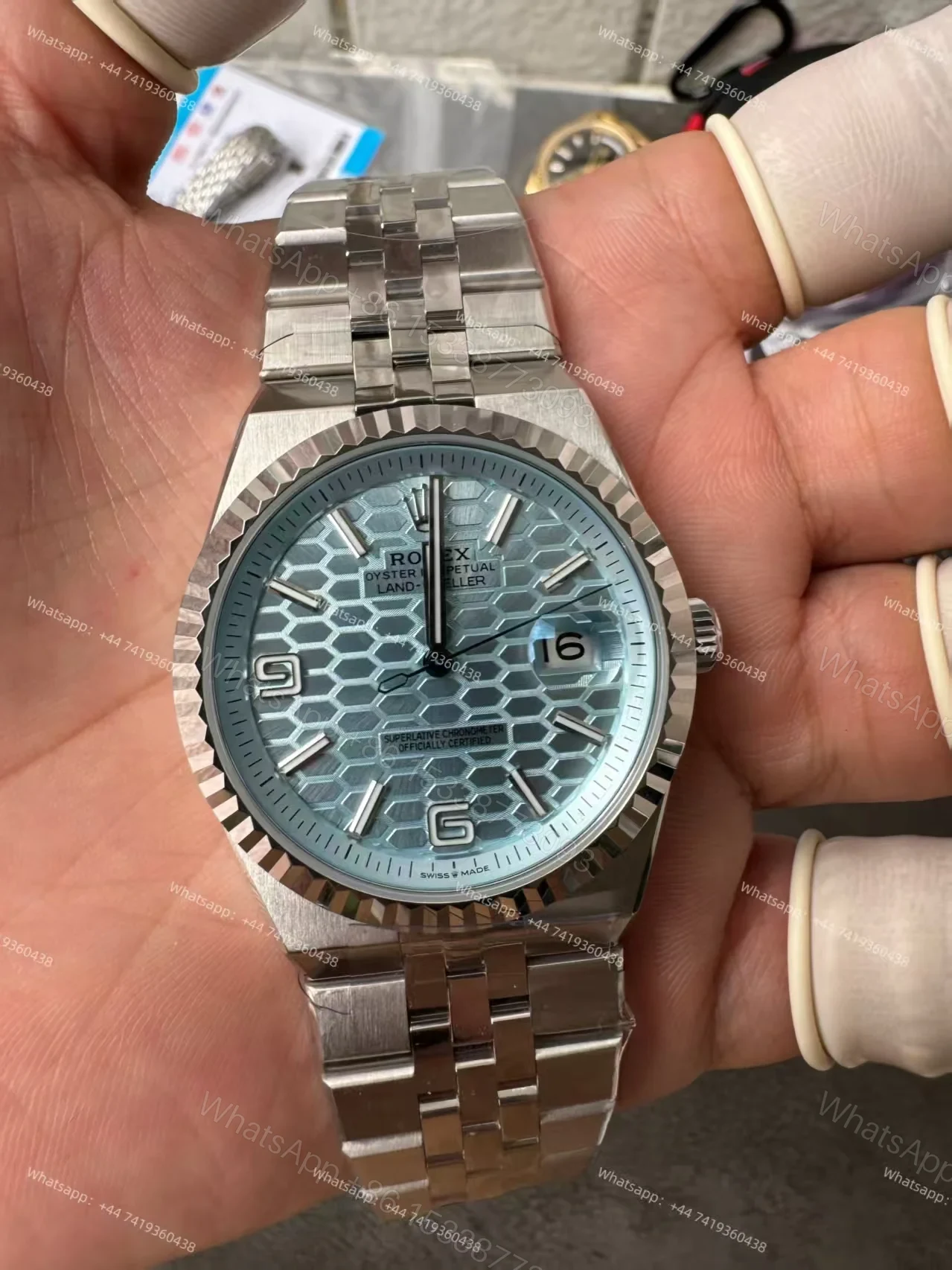 View 7 of Super Clone Rolex Land-Dweller M127336-0001 Blue Dial 7135 Movement 40mm