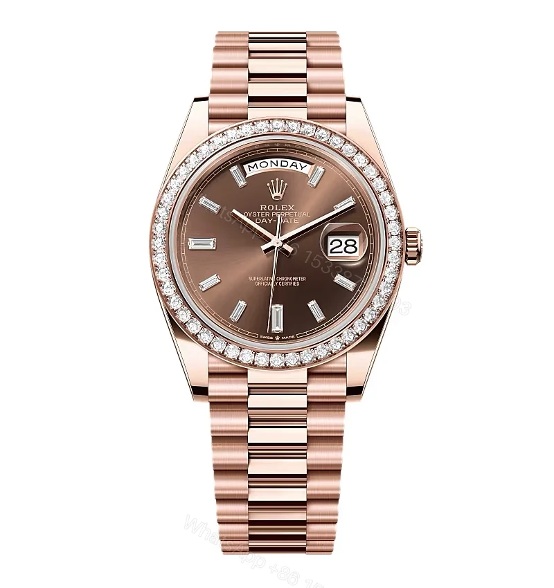 Superclone Rolex Day-Date Chocolate Diamond Dial 228345rbr-0006 40 mm — view 1