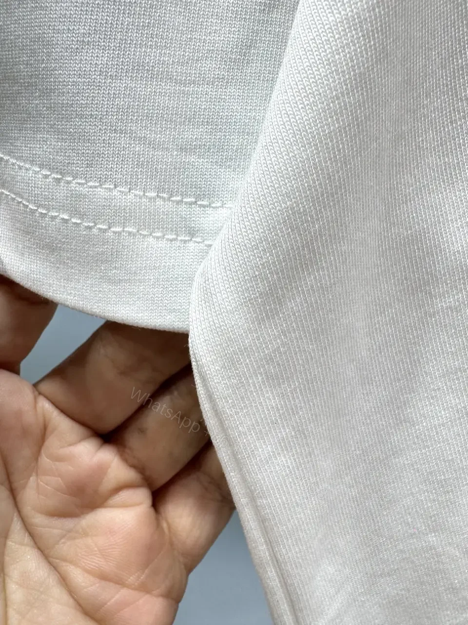 View 10 of White Cotton Crewneck Tee with Black Logo Cotton T-Shirt
