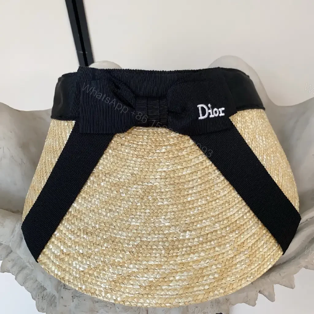 View 9 of Chic Straw Visor with Black Strap – All-Day Comfort
