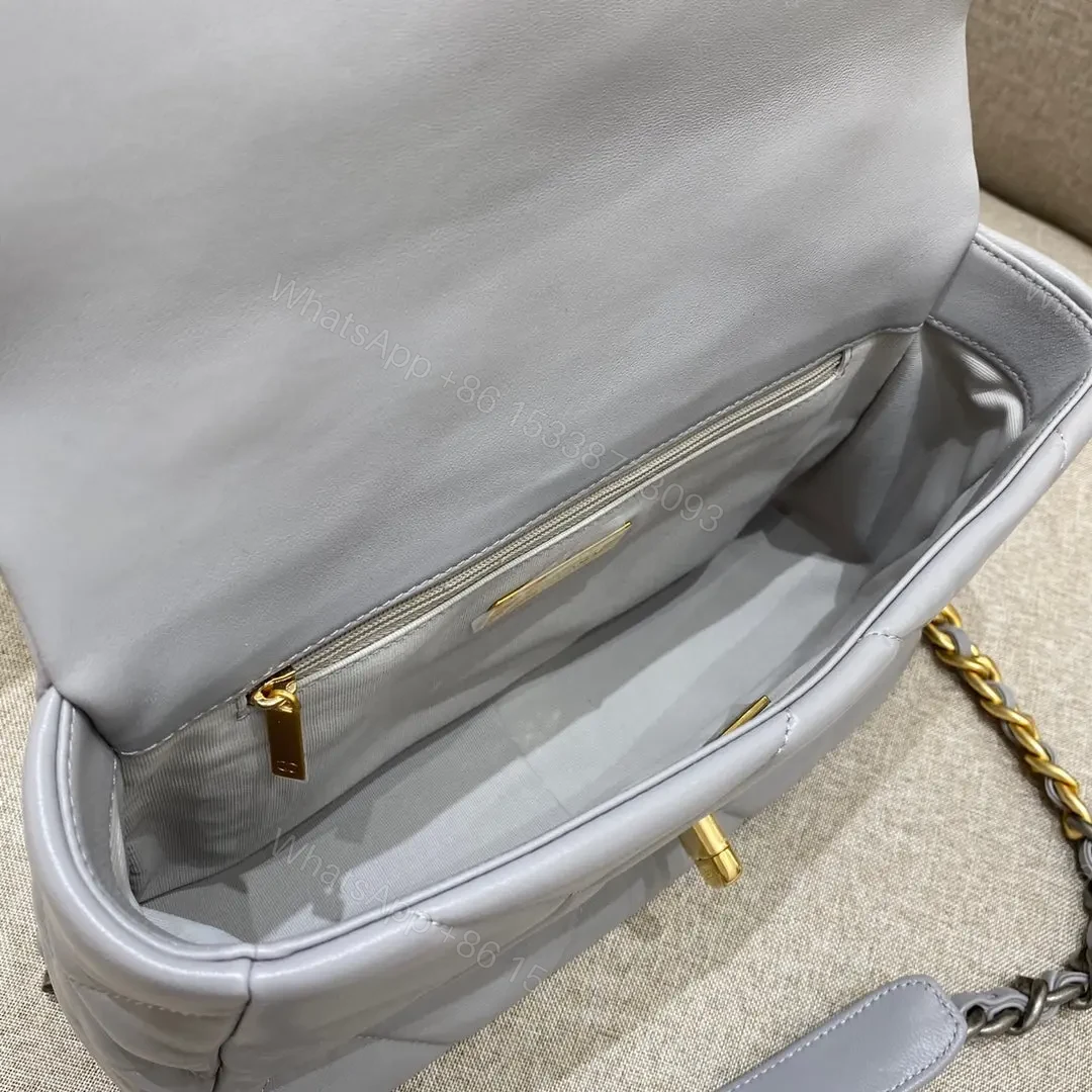 View 2 of CHANEL 19 Bag Small Light Grey
