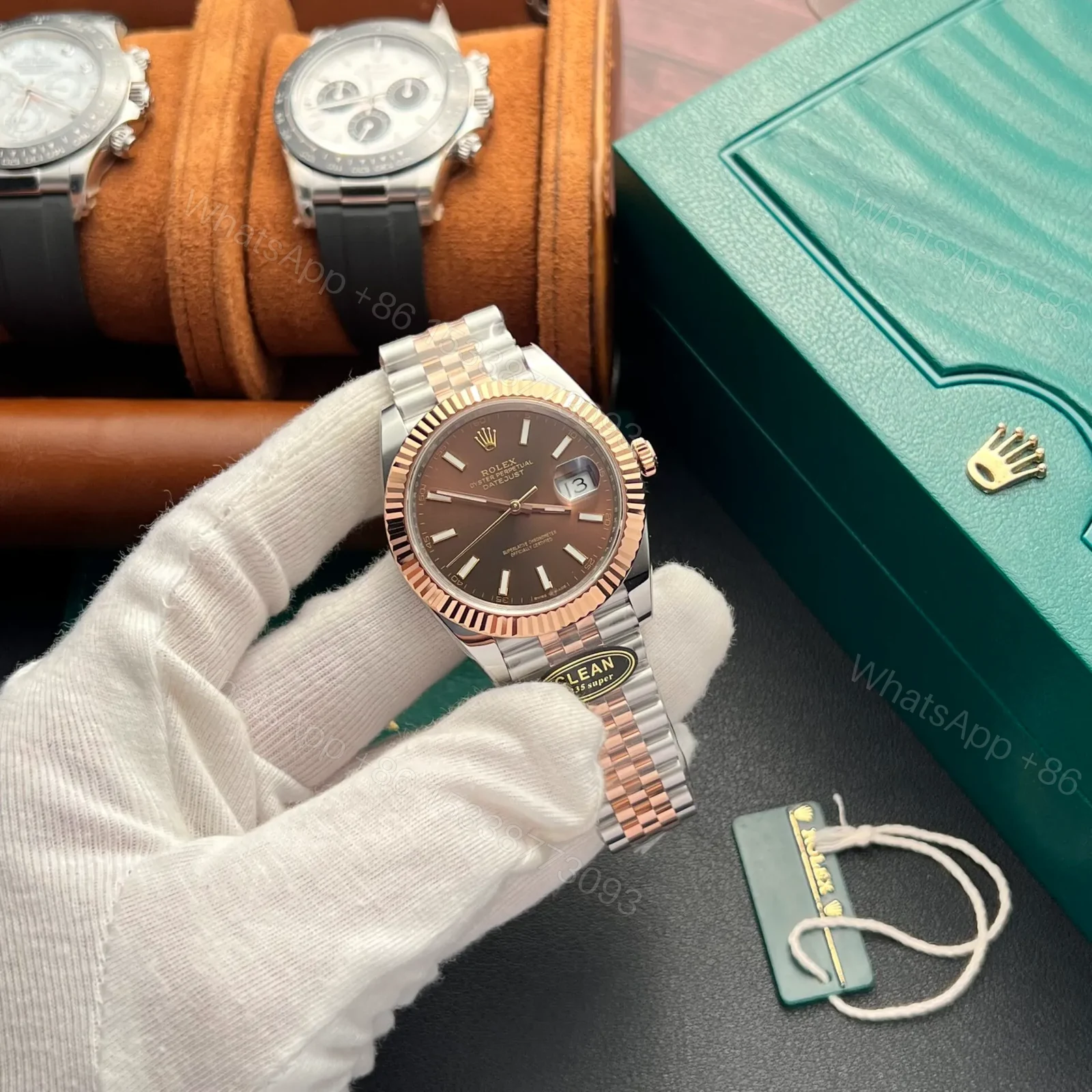 View 4 of Rolex Datejust Chocolate Dial 126331 Jubilee 41 mm