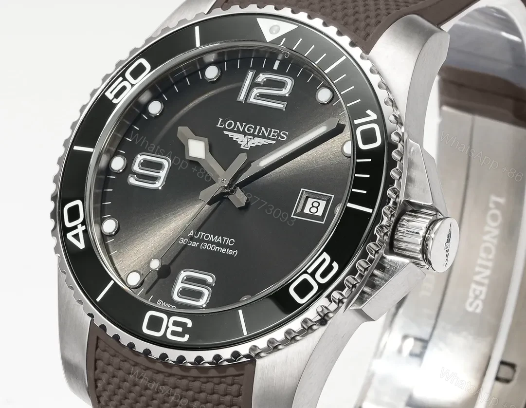View 2 of Longines Conquest Diver’s Watch Silver Stainless Steel with Grey Dial
