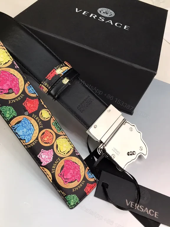 View 2 of Statement Colorway Belt: Verace Lion Buckle Luxury Belt