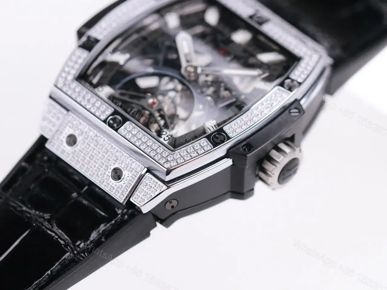 View 6 of Hublot Masterpiece Series 906 Tourbillon Watch Custom HUB 9006 Manual Wind Movement 18K Rose Gold/Platinum Plated Stainless Steel Case