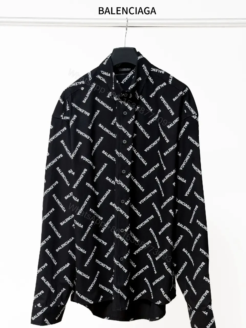 View 2 of All-Over Logo Shirt, Bold Street-Luxe, Oversized Fit