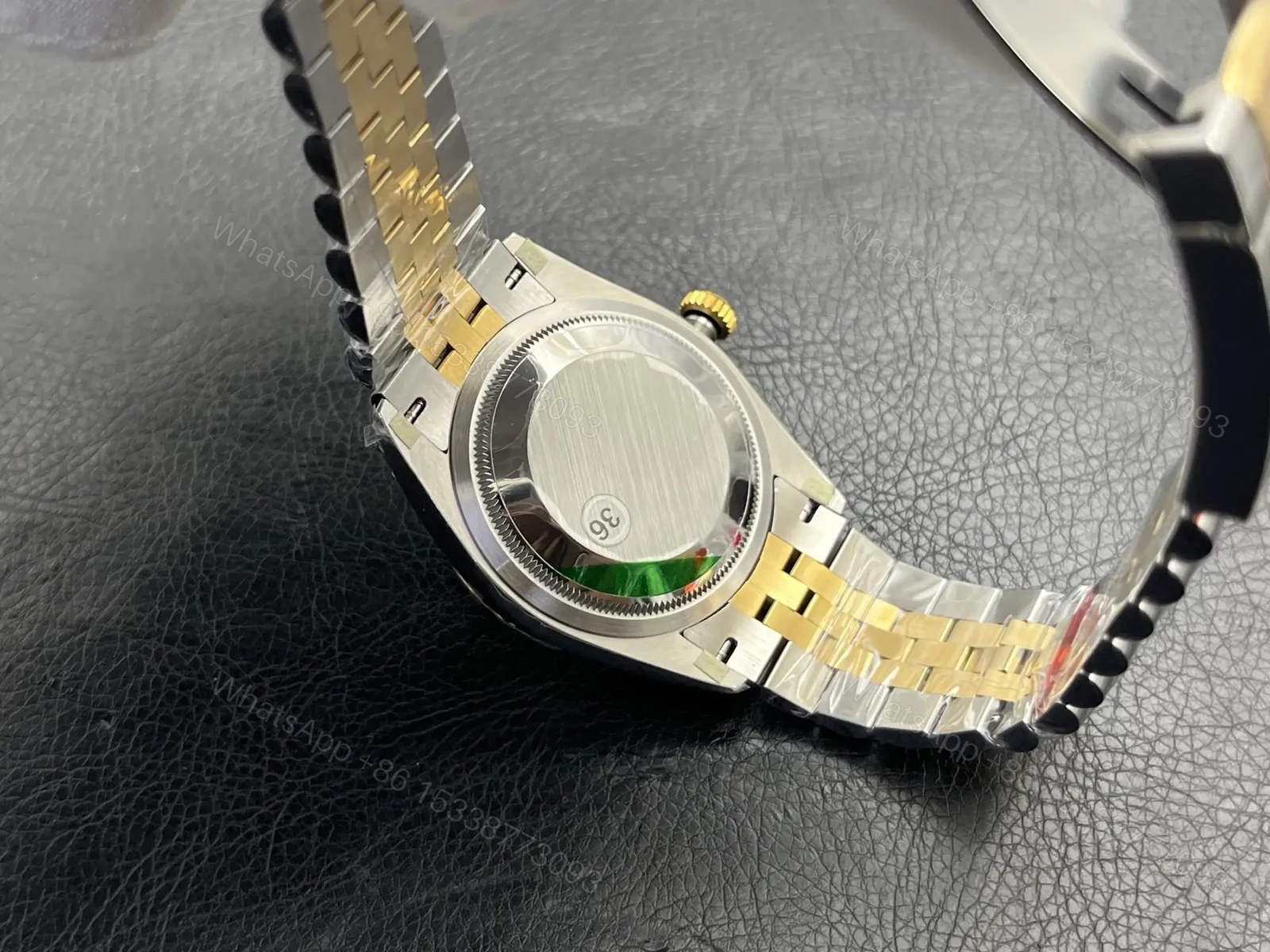 View 9 of Rolex Datejust 36 Stainless Steel Yellow Gold Fluted Champagne Fluted Diamond Jubilee 126233-0045