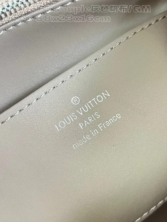 View 9 of Structured Tote: Subtle Luxury Canvas, LV Hardware, Everyday Elegance