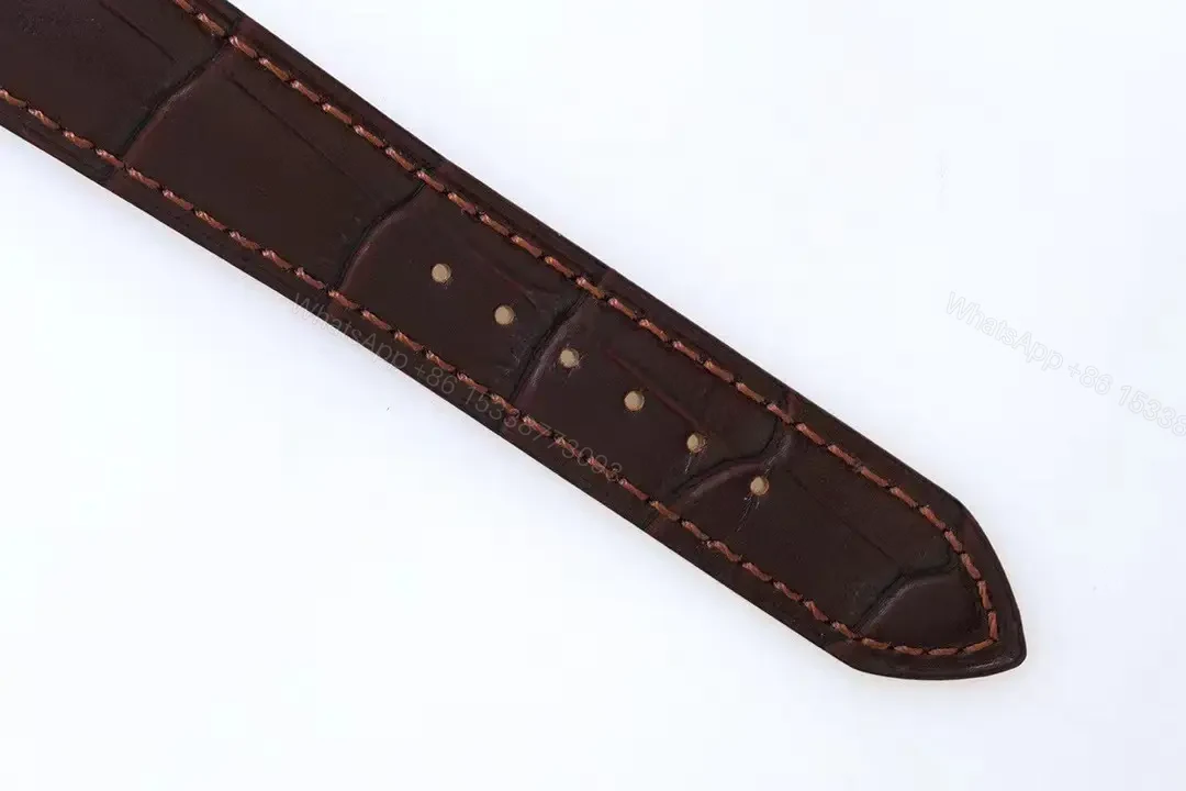View 9 of Best Rolex Cellini Calendar 50529 replica 39MM White Dial Brown Leather Strap Edition RG-CELLINI-CALENDAR-50529-WHITE-LEATHER