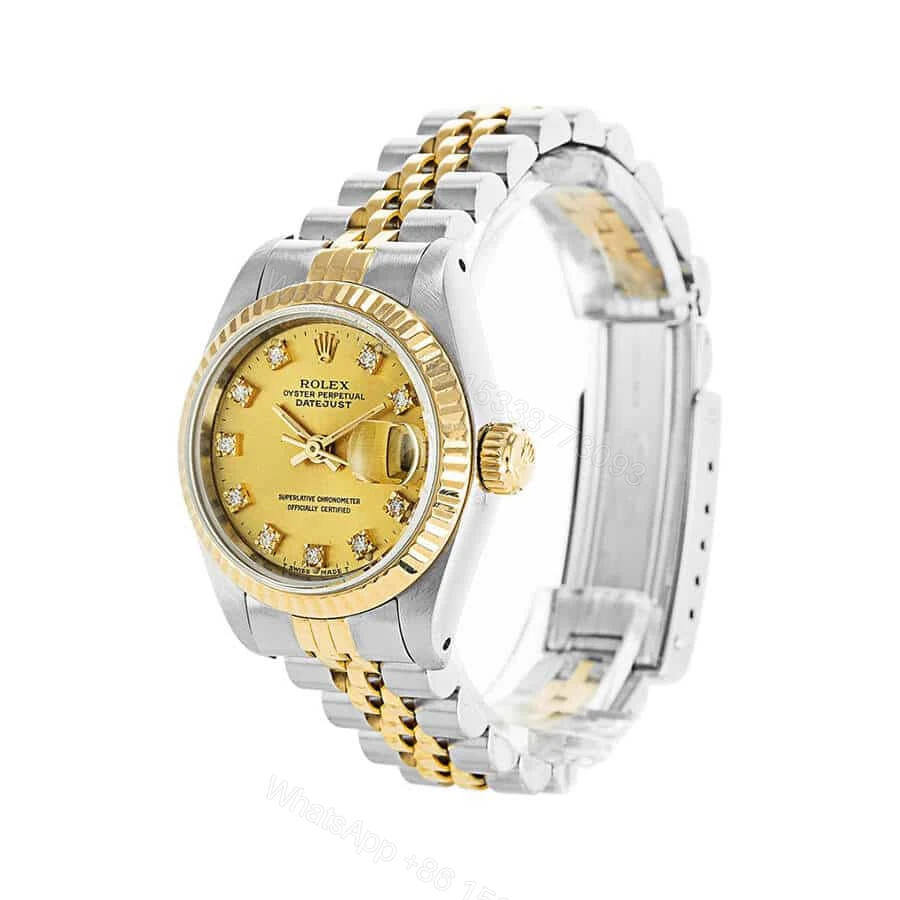 View 2 of Rolex Lady-Datejust 69173 Super Clone : Two-Tone Diamond Champagne Dial 26mm