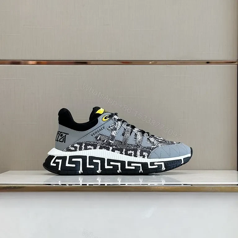 View 7 of Camo-Knit Arch Sneaker: Versace Greek-Key Comfort
