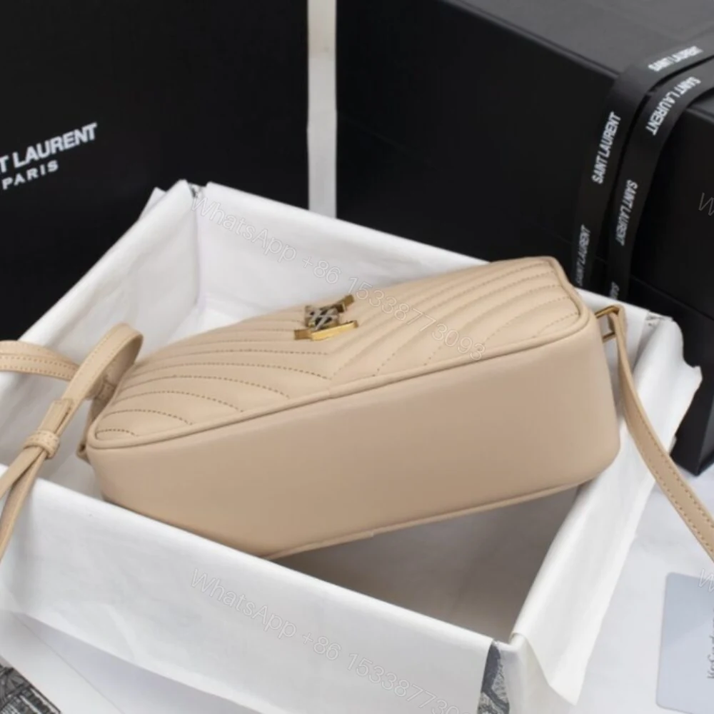 View 5 of Saint Laurent Lou Camera Bag In Quilted Beige 23Cm 612544DV7072721