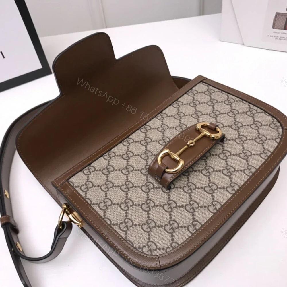 View 2 of Gucci Horsebit 1955 Shoulder Bag Beige And Brown 25Cm 602204 92TCG 8563