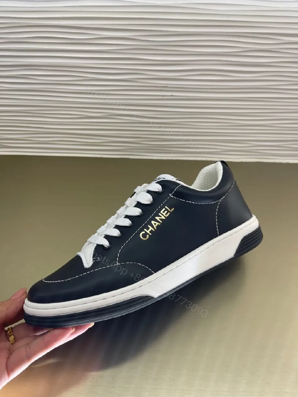 View 6 of Navy Leather Sneaker: Luxe Comfort, Premium Detailing, All-Day Wear