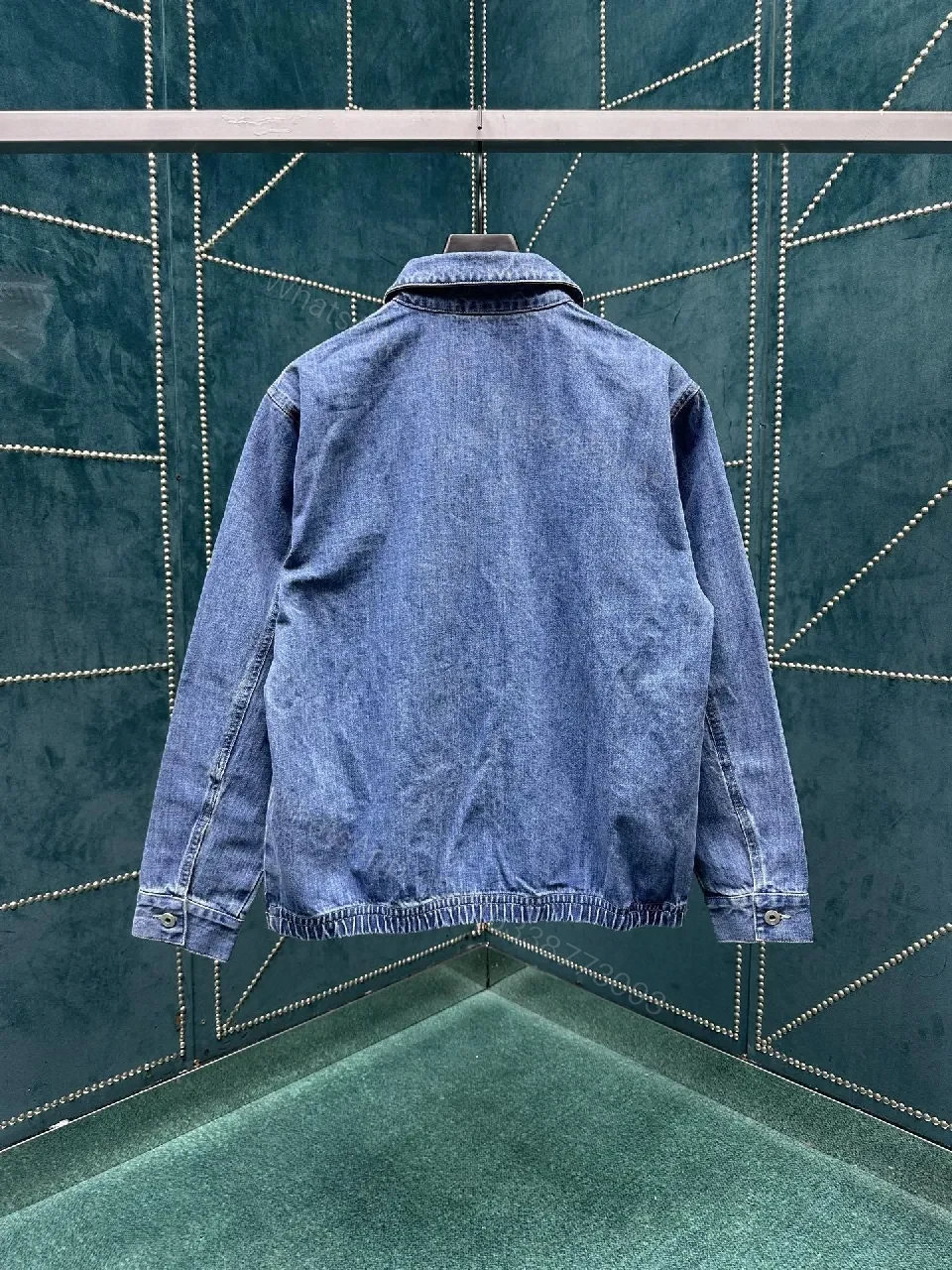 View 10 of Indigo Denim Coach Jacket – Subtle Dior Branding, Modern Texture