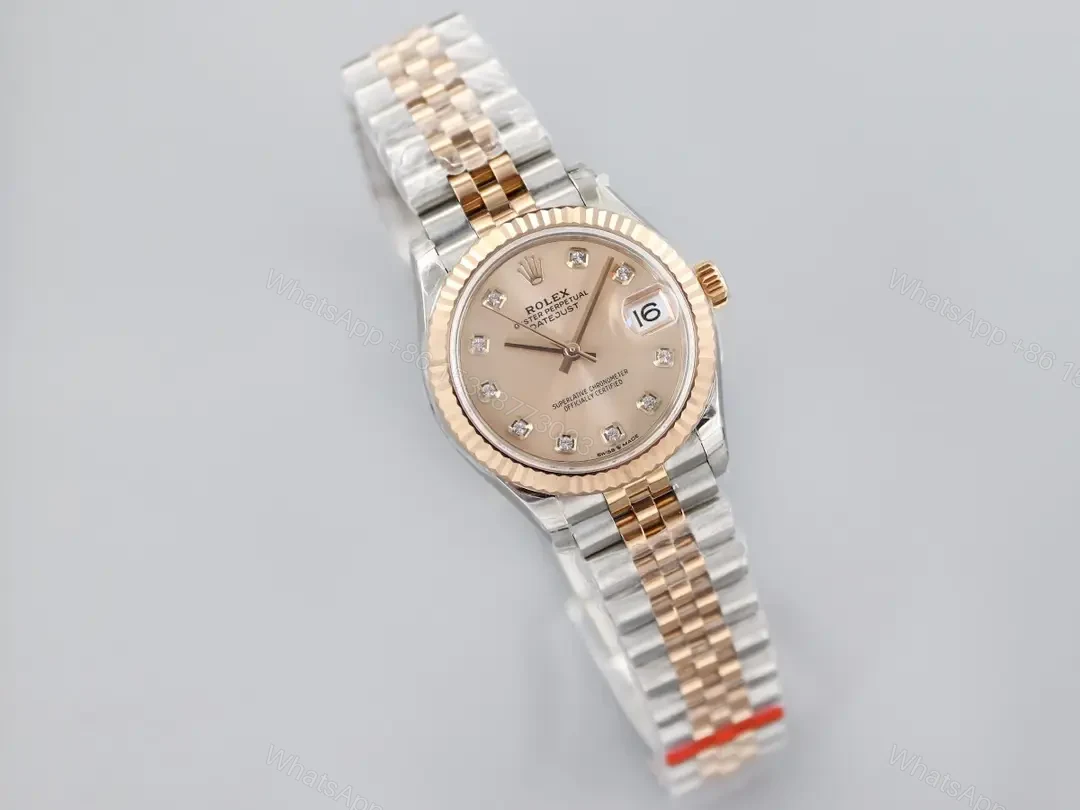 View 2 of Rolex Datejust 31 Rolesor Everose Fluted Jubilee Pink Diamond 178271-0034