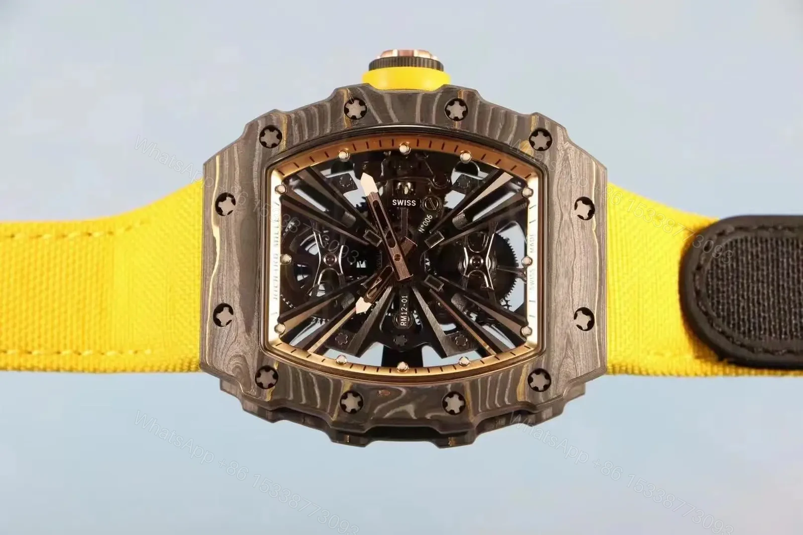 View 10 of Richard Mille Swiss Clone RM 12 01 Real Tourbillon Real Carbon