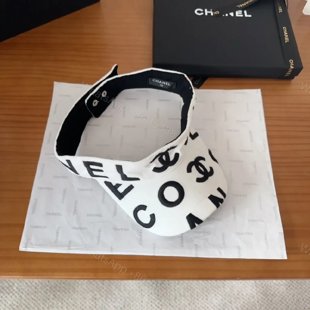View 3 of Bold Monogram Visor: Luxe Black & White Streetwear Cap