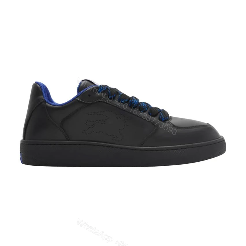 BURBERRY LEATHER STOCK SNEAKERS IN BLACK – BBR092 — view 1