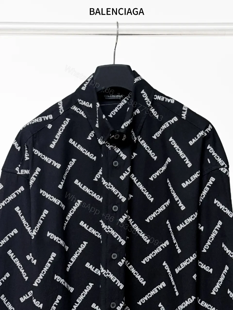 View 4 of All-Over Logo Shirt, Bold Street-Luxe, Oversized Fit