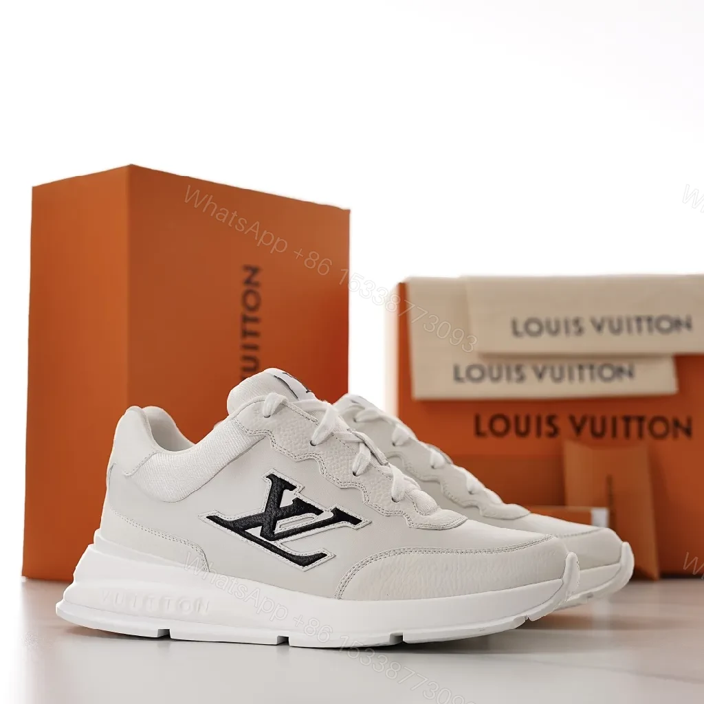 White Leather High-Top Sneaker with Designer Embroidery — view 1